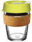 KeepCup Ace Range - Reusable Coffee Cup Tempered Glass and Recovered Tennis Ball Cork Band, Medium 12oz/340ml - Slice