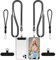 COCASES Phone Lanyard Crossbody 2 Pack Adjustable Anti-Theft Phone Strap Crossbody and 2 Pack Wrist Strap for Neck Strap iphone Lanyard Compatible with Most Mobile Phone-2 Patches Black*2