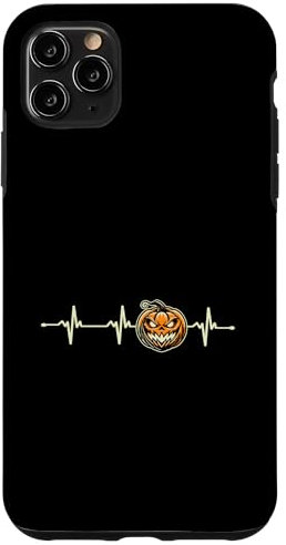 iPhone 11 Pro Max Halloween Pumpkin Heartbeat Case
