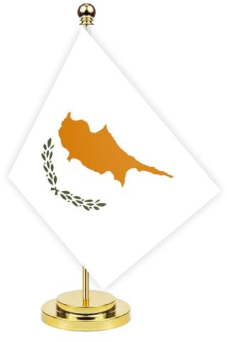 Zypern Schreibtisch Flagge, 30cm großes kleines ZypernZypern Banner im Freien, winziges Drucken Dekor für Büro Home Tisch desk Cyprus
