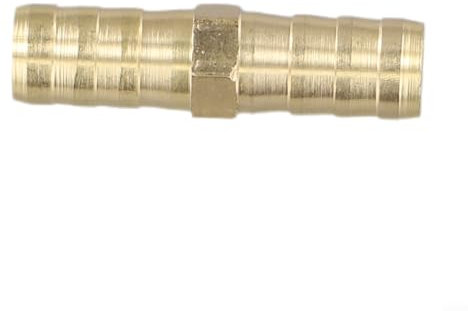 Sandyseptember Raccord de tuyau cannelé en laiton - Raccord de tuyau droit - Pour air, gaz, eau, carburant (12 mm)