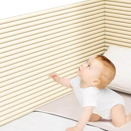 Wandkissen Wandpaneele Wandpolster Gepolstert,Selbstklebend,Wandschutz Bett,Kantenschutz Antikollision für Kinder,für Bett Kopfteil Wandschutz,Weiß,60cmx200cm
