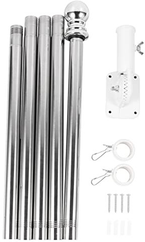 Sosoport Fahnenmast Mit Halterung Und Sockel – 1 9 M Drehbarer Fahnenmast Zur Wandmontage Für Fahnen