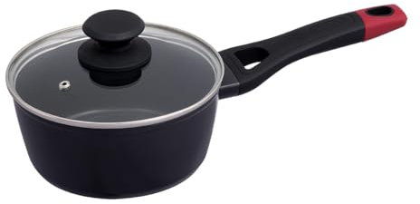Pyrex - Optima+ Aluminium Saucepan with lid - Suitable for All Heat Sources, Including Induction - PFAS-Free Non-Stick Coating - Ultra Scratch Resistant - Dishwasher Safe - Soft Touch Handle (Ø18 cm)