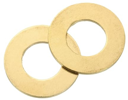 QUARKZMAN 8 Stück Unterlegscheiben Set, M12 x 24mm x 1.2mm Messing Ring Beilagscheiben Sortiment, Flach Sicherungsscheiben Dichtungsring Metallscheiben für Schrauben Bolzen Muttern