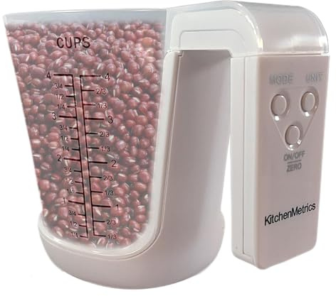 Verre doseur électronique - Verre doseur numérique avec balance, Balance de cuisine électronique 2 en 1 haute précision, Balance électronique avec écran LCD, 4 modes, Balance pour pichet pour la maiso