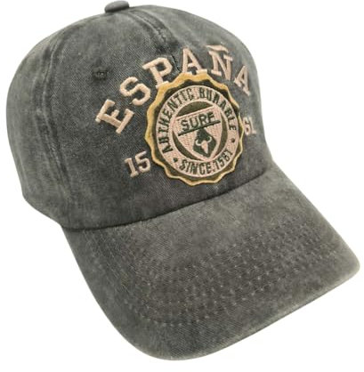 JYC CREATIVE Gorra de España, Regalo de España, Cup of Spain, Gorra para Hombre y Mujer, Gorra para el Sol, Gorra con Visera, Gorra para Regalo, (FR/ES, Letras, Talla única, Verde Oscuro)