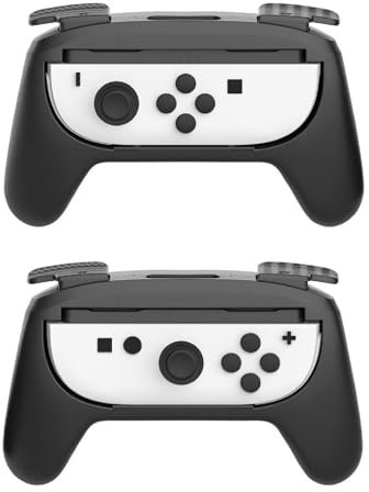 Poignée simple pour Switch 2, kit d'accessoires de poignée ergonomique antidérapante pour manette Switch 2 nouvelle génération, améliore l'expérience de jeu (noir)