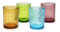 Excelsa Oasi Set 4 Bicchieri in Vetro Temperato, 28 cl, Multicolore