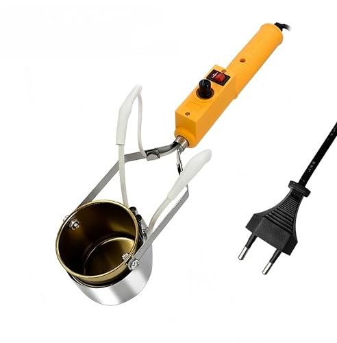 Pot de fusion de plomb portable, plage de température de 150 à 450 ℃, chauffage rapide en 3 à 8 minutes, idéal pour faire fondre l'étain, le plomb, la colle et la cire (350W)