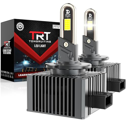 Ampoule D1S LED 110W 36000LM Blanche Froide de 6500K, 500% Plus Lumineuses | Anti-Erreur Canbus, Remplace Ampoules D1S Xénon HID OEM Plug and Play, 2 Pièces