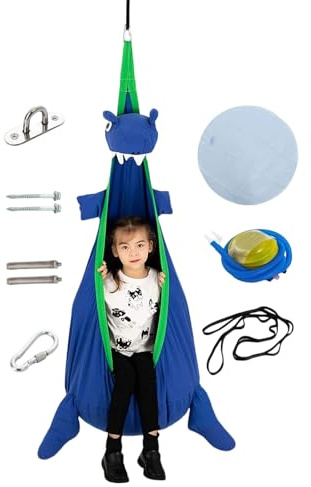 Silla De Dormitorio | Asiento Sensorial Colgante Interior/Exterior | Hamaca Dormitorio - Para Niña Niño Interior Exterior Jardín Sala Juego Camping Casa Idea Regalo