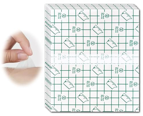 PLUSHCEWT 50 Pcs Adhesive Film Dressing 6x7cm Waterproof Dressings for Wounds Sterile Breathable and Transparent Wound Dressing Plasters for Protecting Wounds,Stretch Fixation & Tattoo Aftercare