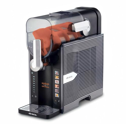 Ariete 655/00 MySlush & IceCream, Macchina per granite, gelati e frozen drink, Serbatoio 1,6L, 30-60 minuti di preparazione, 6 programmi automatici, Senza ghiaccio