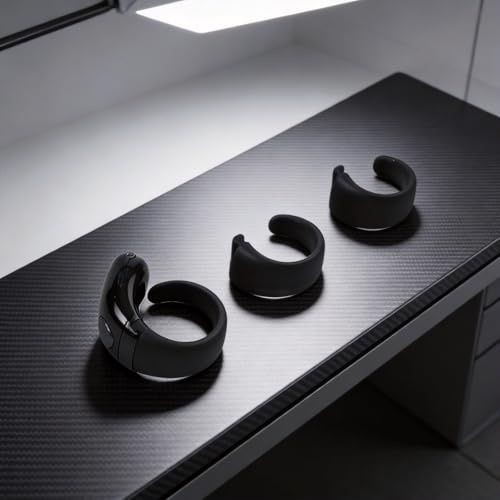 Aktiviertes Zählen für Ring mit digitaler Erinnerung für Fitnesszählung, tägliche Erinnerungen und On-Finger-Benachrichtigungen (schwarz)