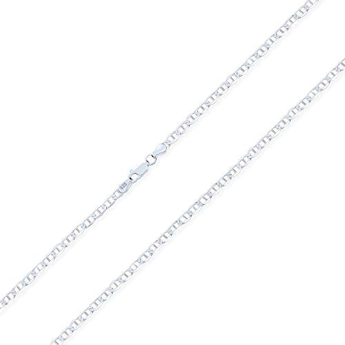 Bling Jewelry Massive Herrenkette Aus 925Er Sterling Silber 4 MM Stark Marina Anchor Nautical Mariner Kettenverbindung Unisex Hergestellt In Italien 24 Zoll Lang