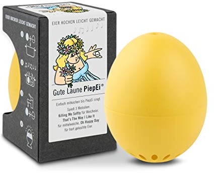 PiepEi Singing Egg Timer for Cooking, Yellow, 5,1 x 4,5 cm