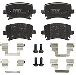 TRW GDB2083 Brake Pad Set of 4 Compatible for Volkswagen Golf VI (5K1) 2008-2014 Rear Axle and Other Vehicles