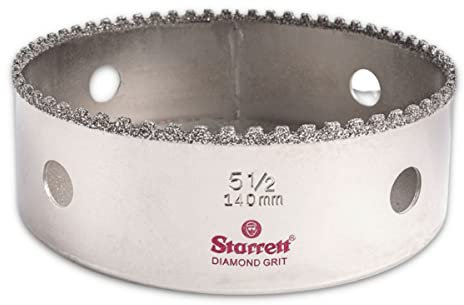 Starrett Diamond Grit Hole Saw 5-1/2 Dia, 1-5/8 Cutting Depth