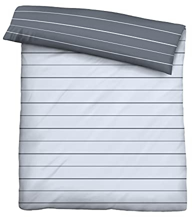 biberna 0636044 Mix & Match Bettbezug Mako-Baumwoll-Satin 1x 200x200 cm, blau