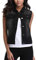 Miss Moly Kurze Jeansweste Damen Ärmellose Jacke Beiläufig Jeans Outwear Schwarz - M