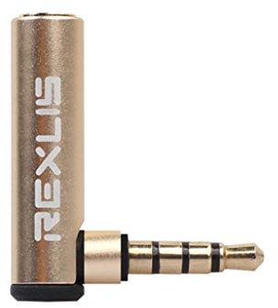 90 Grad 3.5mm OMTP zu CTIA Kopfhörer Konverter Adapter Musikinstrument-Teile- Gold