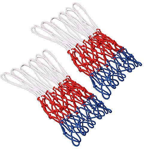 GTIWUNG 2 Stück Profi Basketballnetz, Basketball Ersatz Netz, Dauerhaft und Alle Wetter Ballnetz Für Standard Größe BasketballKorb, Netz für Basketballkorb Outdoor