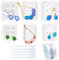 Woohome 6 Stück Schmuck Silikonform Gießform Resin Form Cube Square Oval Perlen Silikon Gießformen, 5 Stück Dropper und 2 Roll String für Edelstein Cabochon Schmuck Casting