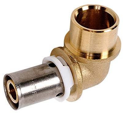 Raccord PER coudé 90° à sertir - PER/Cuivre Ø 16 mm - PB tub