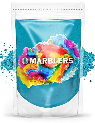 MARBLERS Teal Mica Powder [Turquoise] 3oz (85g) | Cosmetic Grade | Epoxy Resin Pigment | Dye | Non-Toxic, Vegan, Cruelty-Free | Lip Gloss, Nails, Body Butter | Bath Bomb, Candle & Soap Making