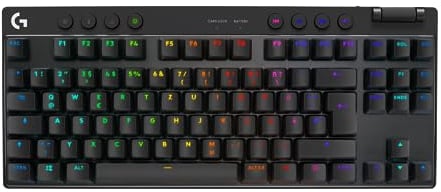 Logitech G PRO X TKL LIGHTSPEED kabellose Gaming-Tastatur, ultramobiles Design ohne Ziffernblock, LIGHTSYNC RGB, PBT-Tastenkappen, Tactile Switches (GX Brown), QWERTZ Deutsches, PC - Schwarz