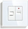 BSEED TL + USB Crystal Panel Prise téléphonique murale simple et prise de charge USB unique Blanc