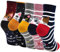 Damen Bunte Socken Lustige Socken mit Motiv Karikatur Tier Witzige Niedlich Katze Hund Coole Socken Baumwolle Weihnachten Geschenkideen für Frauen Mädchen 5 Paare, EU 35-42, 1.kätzchen