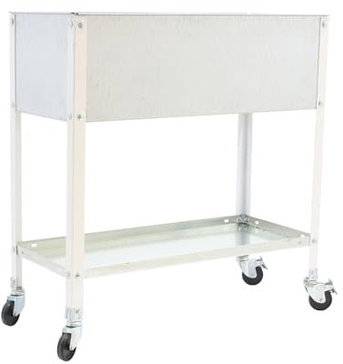 Simon Rack 1 x Simongarden Urban Top Gemüsegarten mit Rädern 900 x 400 BCO/GAL, weiß/verzinkt, 925 x 900 x 400 cm