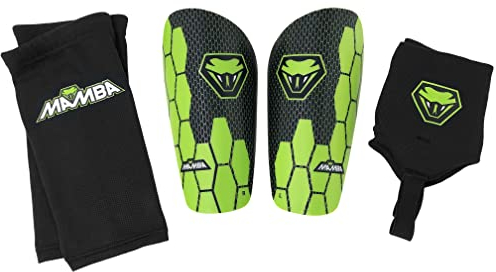 Mamba Ultimatives Schienbeinschoner-Set | Schienbeinschoner, Knöchelschoner & Kompressionshülsen, Flexibilität & Schutz | Kinder/Erwachsene | Tolles 3-Teiliges Design (XS)