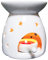 Wax Melt Essential Oil Burner White - Star Pattern, Ceramic Aroma Burners Assorted Wax Warmer Aromatherapy Tarts Holder Candle Scented Diffuser Home Bedroom Decor Christmas Housewarming Gift