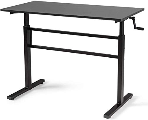 Bc-elec - BS400002 Höhenverstellbarer Schreibtisch (76-114cm) mit 120x60cm Platte, ergonomischer Schreibtisch, manuelles