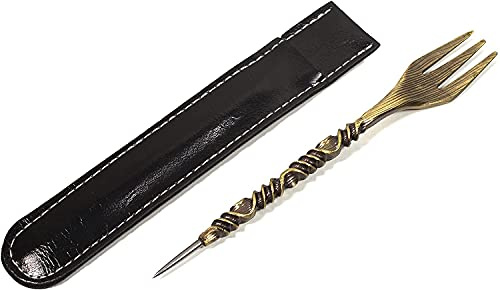 Tenedor para tabaco Accesorios de Metal Hookah Tenedor Punzón 2 en 1 para Cachimba Shisha, Tenedor Triangle Cono Tenedor para Tabaco,Perforador