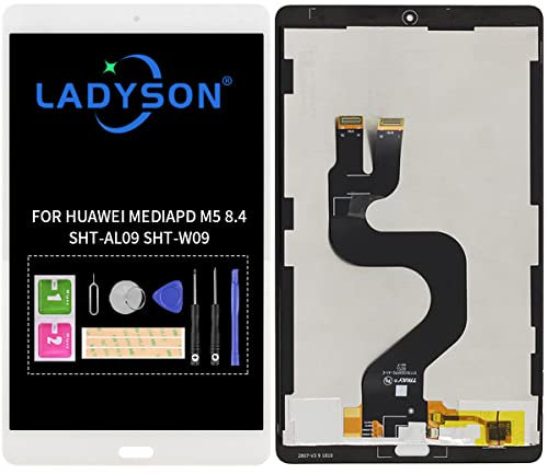 per Huawei MediaPad M5 8.4 Schermo di Ricambio, per Huawei M5 SHT-AL09 SHT-W09 8.4 Pollici Display LCD Touch Screen Digitizer Tablet PC Panel Sensore Full Glass Assembly +Nastro + Strumenti (Bianco)