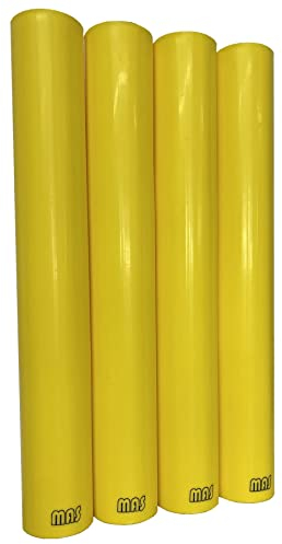 move and stic Rohr 35 cm Zubehör/Ersatzteil zum Erweitern und Umbauen von bestehenden Klettergestellen, Spielplatz für den Garten zum innovatives Spiel- und Bewegungssystem (gelb, 4er Set)