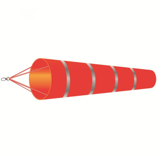 SPORTARC Windsack, Windmesssocke, 80 cm, Flughafen, Windsack mit reflektierendem Gürtel, Flughafen, Windsack, Rip-Stop, Polyester, Windmessung, Sockentasche für den Außenbereich