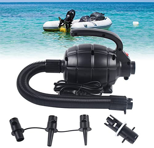 RibasuBB Bomba de aire eléctrica, 600 W, bomba eléctrica, bomba de aire automática, bomba de soplado para colchón hinchable, sofá, colchón de aire, piscina, barco, flotador