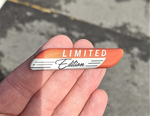 Emblema autoadesivo 3D in gel di silicone, edizione limitata, per pannello auto, colore arancione