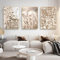 Trayosin 3er Premium Poster Set, Moderne Wandbilder,Bilder Wohnzimmer Deko Schlafzimmer,Beige Boho Pampasgras Bilder,ohne Rahmen (A,21x30cm)
