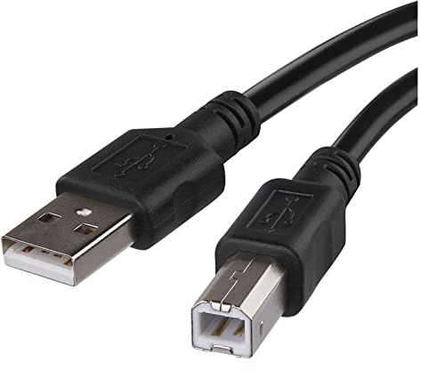 EMOS Cavo di collegamento USB da USB-A a USB-B per stampanti e altre periferiche con connessione USB-B, Hi-Speed 480 Mbps, lunghezza 2 m, nero