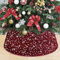 MODFUNS Weihnachtsbaumständer mit Pailletten, Weihnachtsbaumkragen, 61 cm, Burgunderrot, schimmernd, Samt, Baumständer, Abdeckung, funkelnder Baumrock, Weihnachtsdekoration, kastanienbraun,