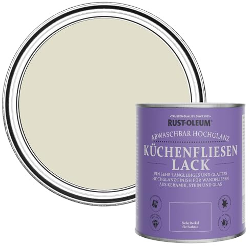 Rust-Oleum Beige Water-Resistant Kitchen Tile Paint in Gloss Finish - Relaxed Oats 750ml