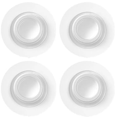 ZAAWUUT Lot de 4 supports de tringle à rideau de douche adhésifs invisibles - Support de tringle télescopique - Sans perçage