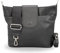 BRISE Umhängetasche Damen Echtes Leder ELLIE Handgemachte Crossbody Bag mit Ledergurt + Optionalen Breiten Gemusterten Riemen 6 Fächer Wasserdichte Schultertasche Made in Italy (Schwarz - 4)