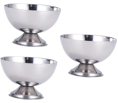 DECHOUS 3 Stück Salatbecher Dessertschale Aetizer Tassen Aus Edelstahl Für Familienfeiern